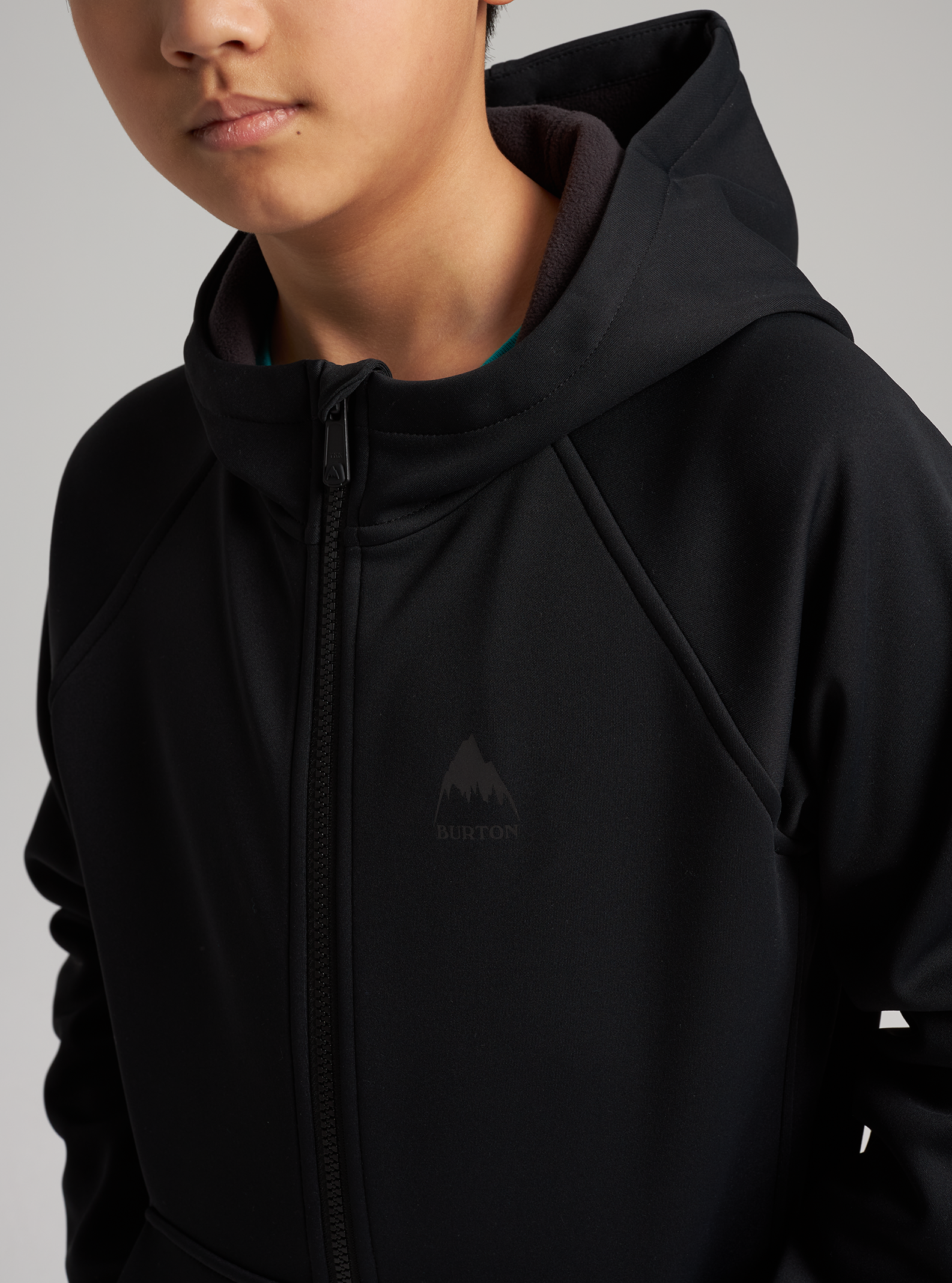 Sweats Burton Crown Weatherproof Full-Zip Fleece Enfant Noir | 357091-EDN