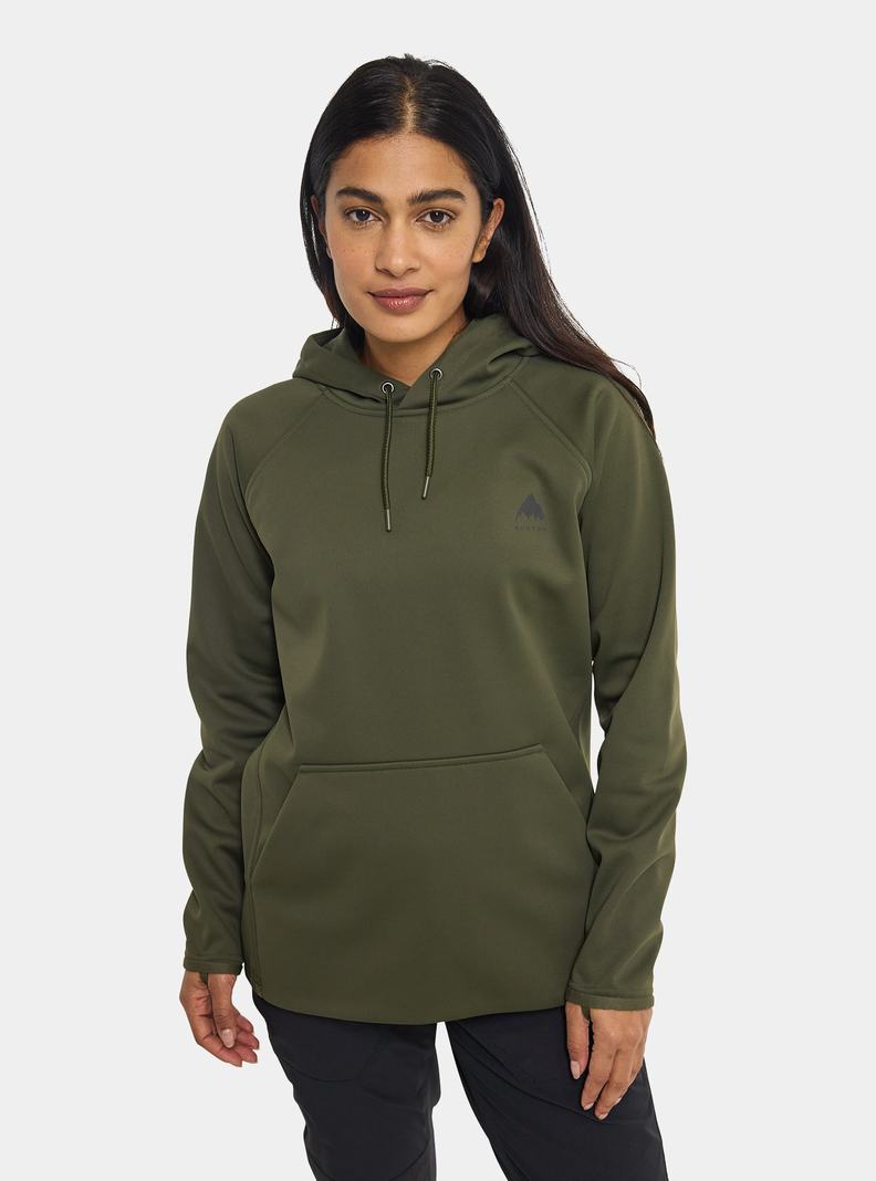 Sweats Burton Crown Weatherproof Pullover Fleece Femme Vert Foncé | 186057-JCY