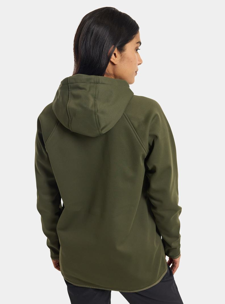 Sweats Burton Crown Weatherproof Pullover Fleece Femme Vert Foncé | 186057-JCY