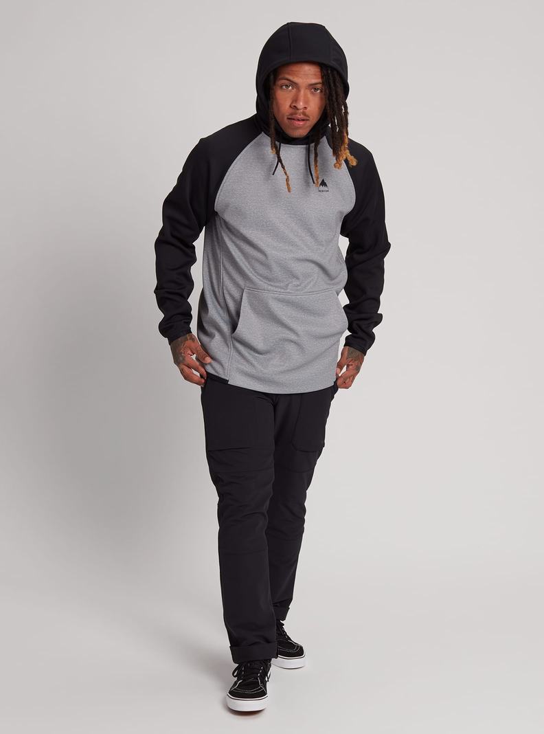Sweats Burton Crown Weatherproof Pullover Fleece Homme Grise Noir | 847963-AGE