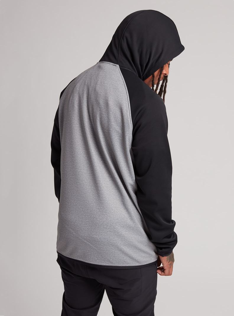 Sweats Burton Crown Weatherproof Pullover Fleece Homme Grise Noir | 847963-AGE