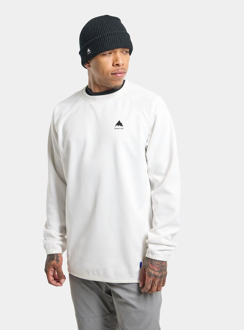 Sweats Burton Crown Weatherproof Pullover Crew Homme Blanche | 907463-NFY