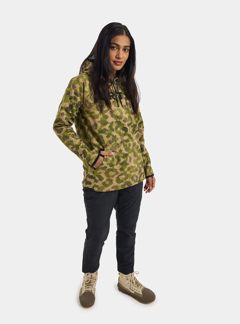 Sweats Burton Crown Weatherproof Pullover Fleece Femme Kaki Vert | 965430-MGU