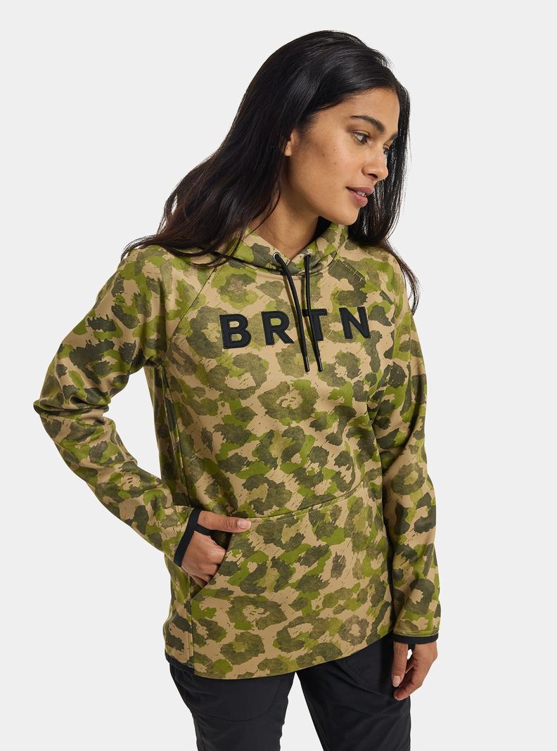 Sweats Burton Crown Weatherproof Pullover Fleece Femme Kaki Vert | 965430-MGU
