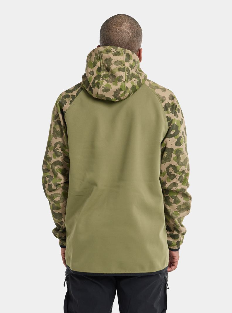 Sweats Burton Crown Weatherproof Pullover Fleece Homme Vert Olive | 968541-KRN
