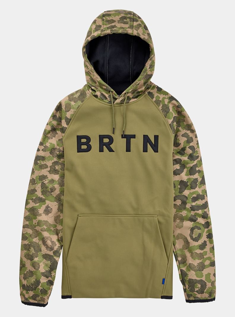 Sweats Burton Crown Weatherproof Pullover Fleece Homme Vert Olive | 968541-KRN