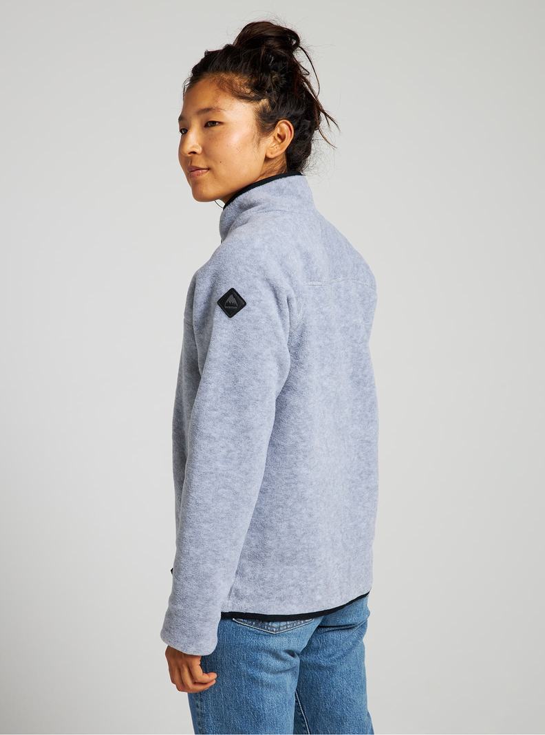 Sweats Burton Hearth Fleece Pullover Femme Grise | 107958-LQW