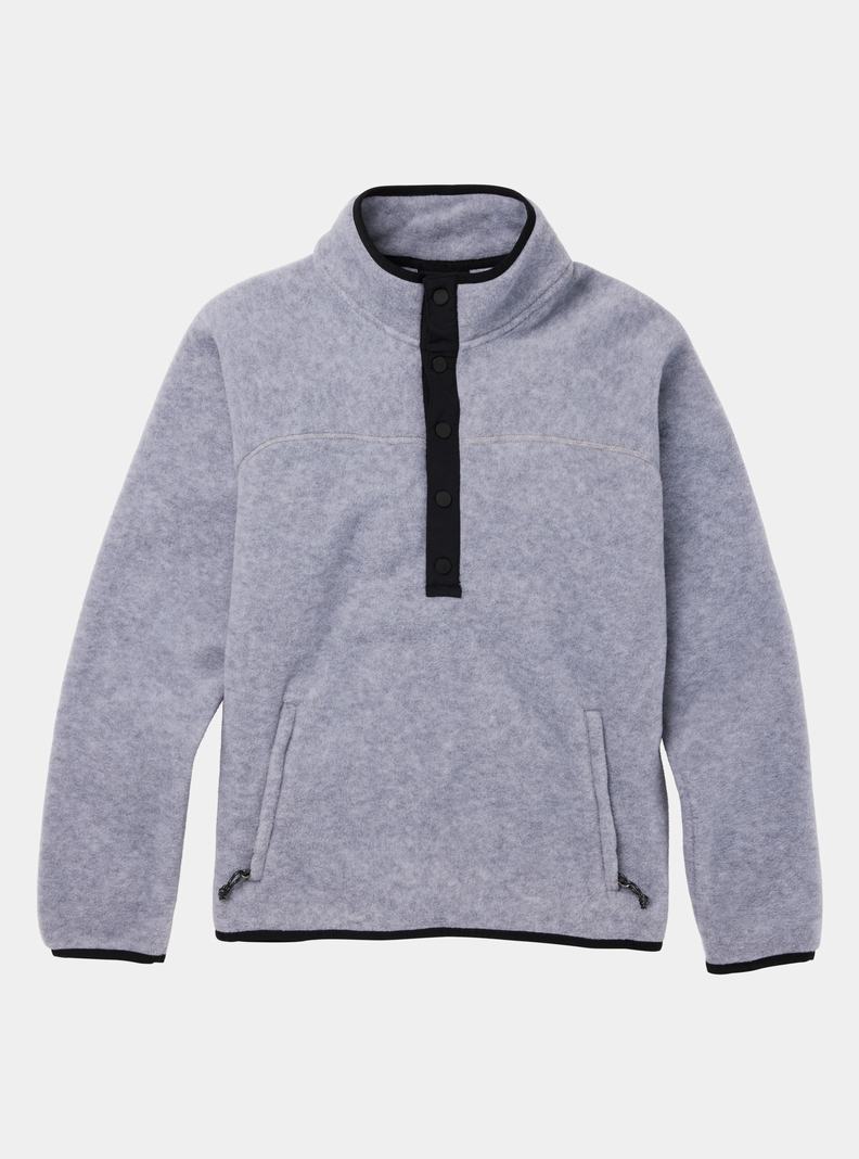 Sweats Burton Hearth Fleece Pullover Femme Grise | 107958-LQW