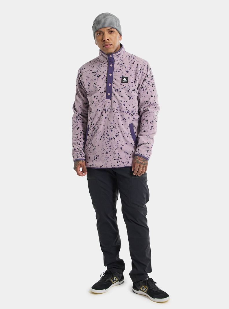 Sweats Burton Hearth Fleece Pullover Homme Lavande | 875310-MSG
