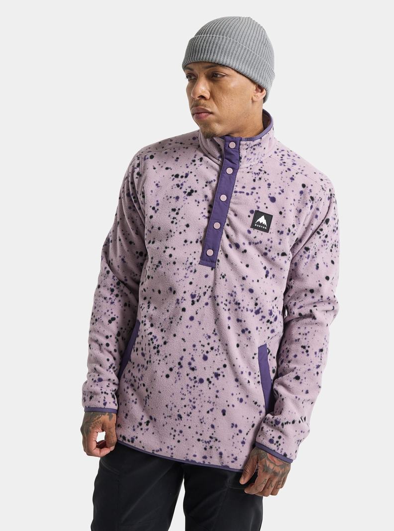 Sweats Burton Hearth Fleece Pullover Homme Lavande | 875310-MSG