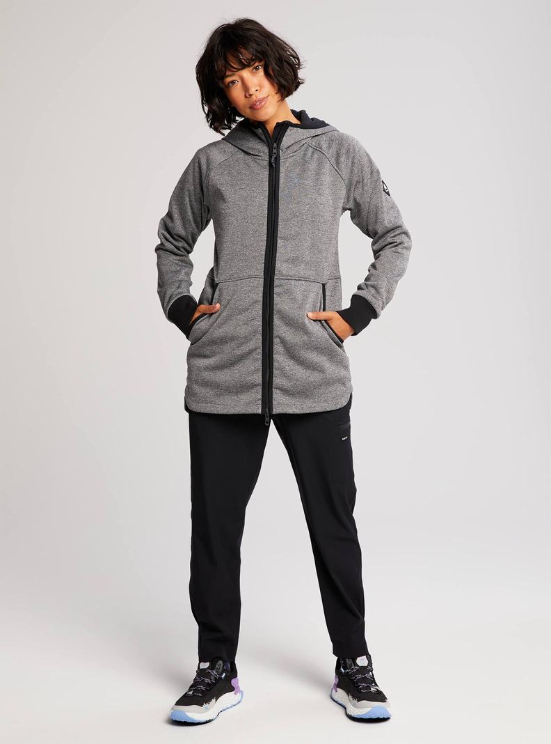 Sweats Burton Minxy Full-Zip Fleece Femme Noir | 068241-NMR
