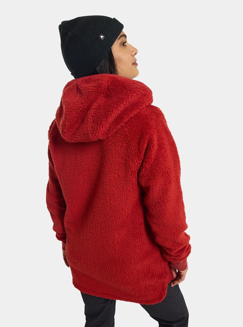 Sweats Burton Minxy Full-Zip Fleece Femme Rouge | 708935-ZYG