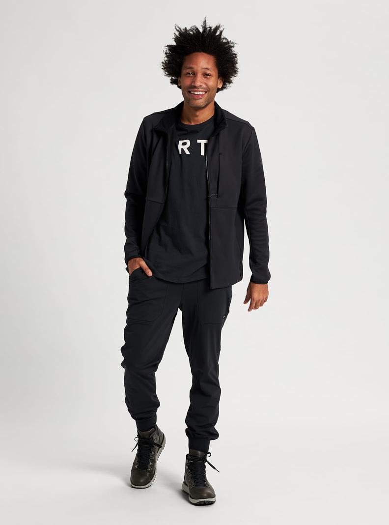 Sweats Burton Multipath Full-Zip Fleece Homme Noir | 637405-COT