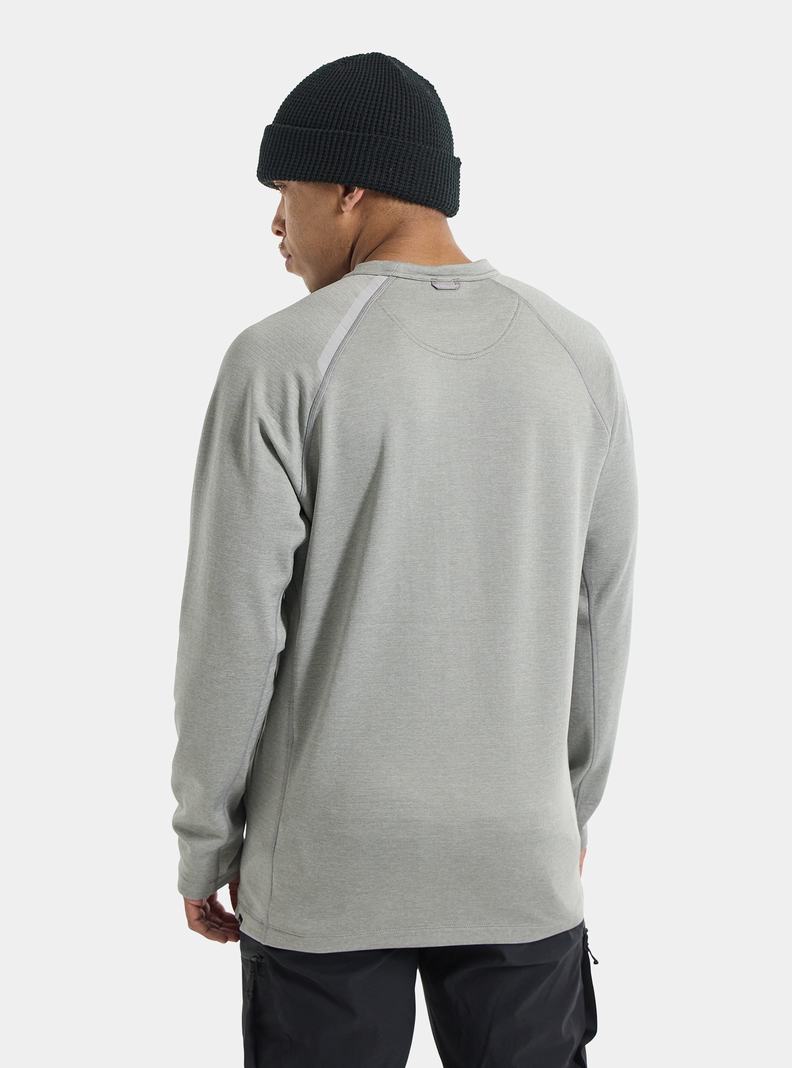 Sweats Burton Multipath Grid Crewneck Fleece Homme Grise | 608435-NME