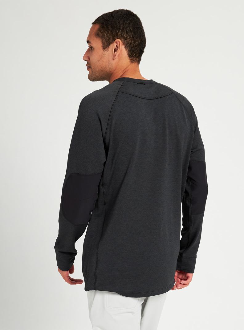 Sweats Burton Multipath Grid Crewneck Fleece Homme Noir | 637415-ZVD