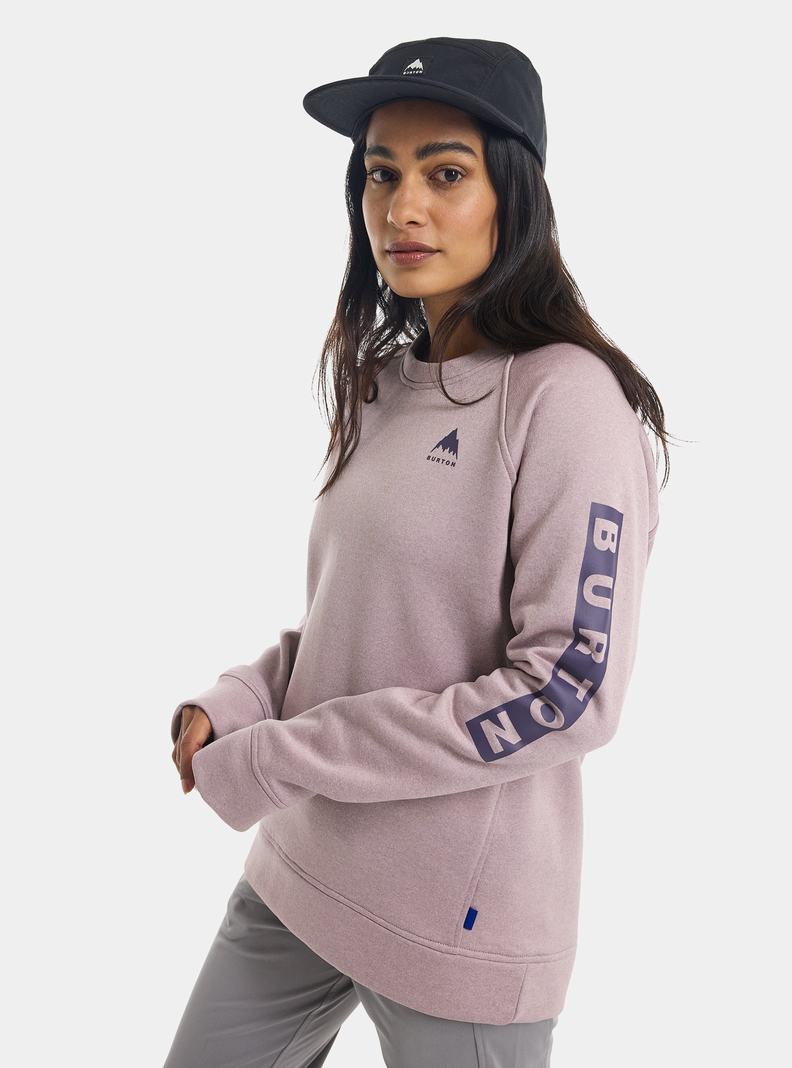 Sweats Burton Oak Crewneck Fleece Femme Lavande | 345960-NGY