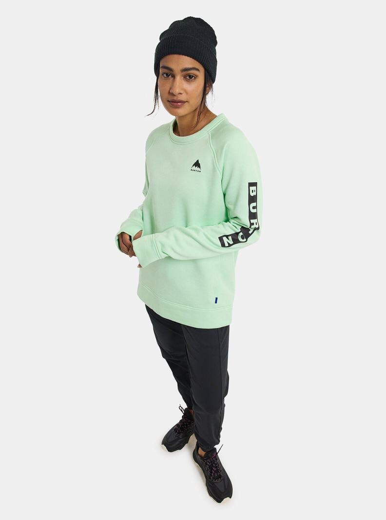 Sweats Burton Oak Crewneck Fleece Femme Vert | 539206-TSJ