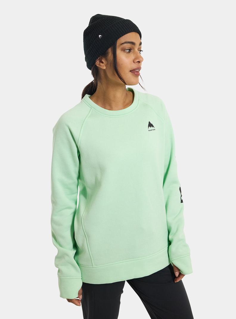 Sweats Burton Oak Crewneck Fleece Femme Vert | 539206-TSJ