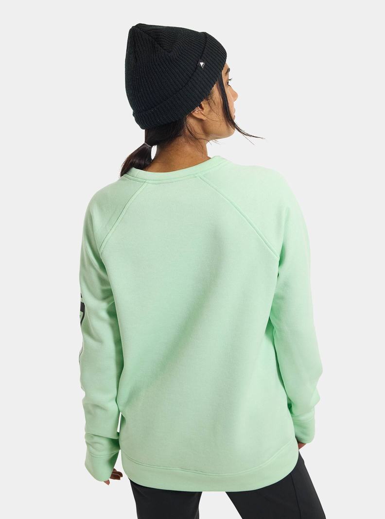 Sweats Burton Oak Crewneck Fleece Femme Vert | 539206-TSJ