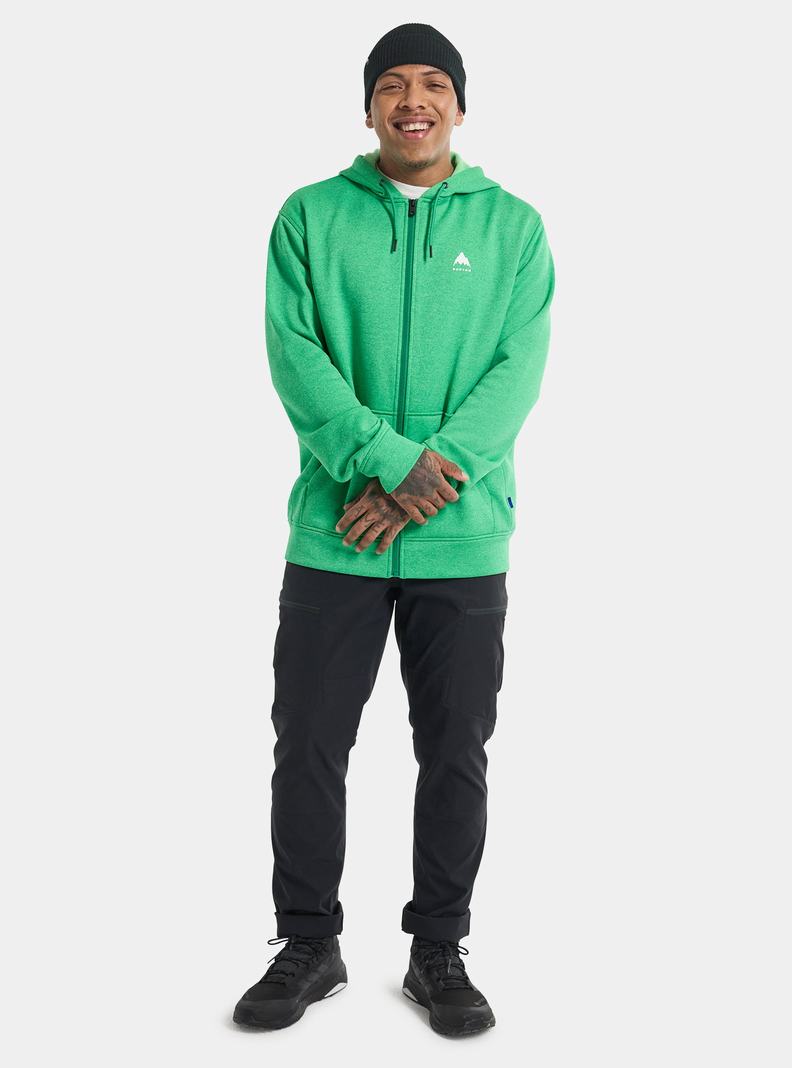 Sweats Burton Oak Full-Zip Hoodie Homme Vert | 132794-ODP