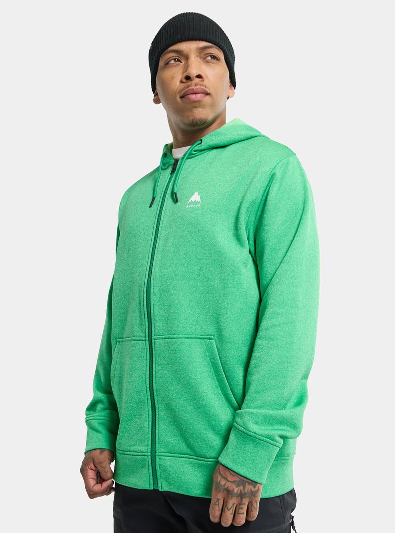 Sweats Burton Oak Full-Zip Hoodie Homme Vert | 132794-ODP