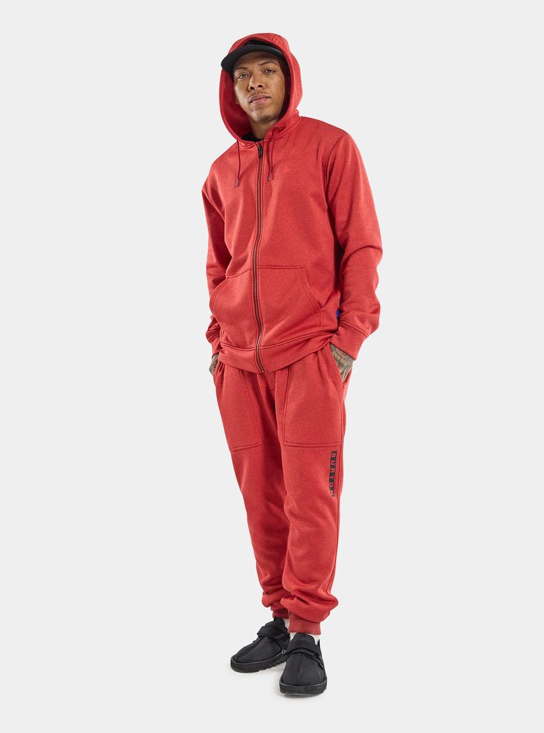 Sweats Burton Oak Full-Zip Hoodie Homme Rouge | 207398-EKL
