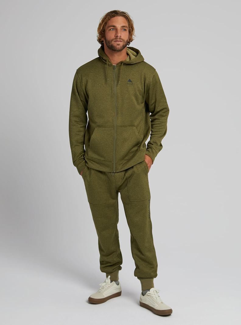 Sweats Burton Oak Full-Zip Hoodie Homme Vert Olive | 319645-QTJ