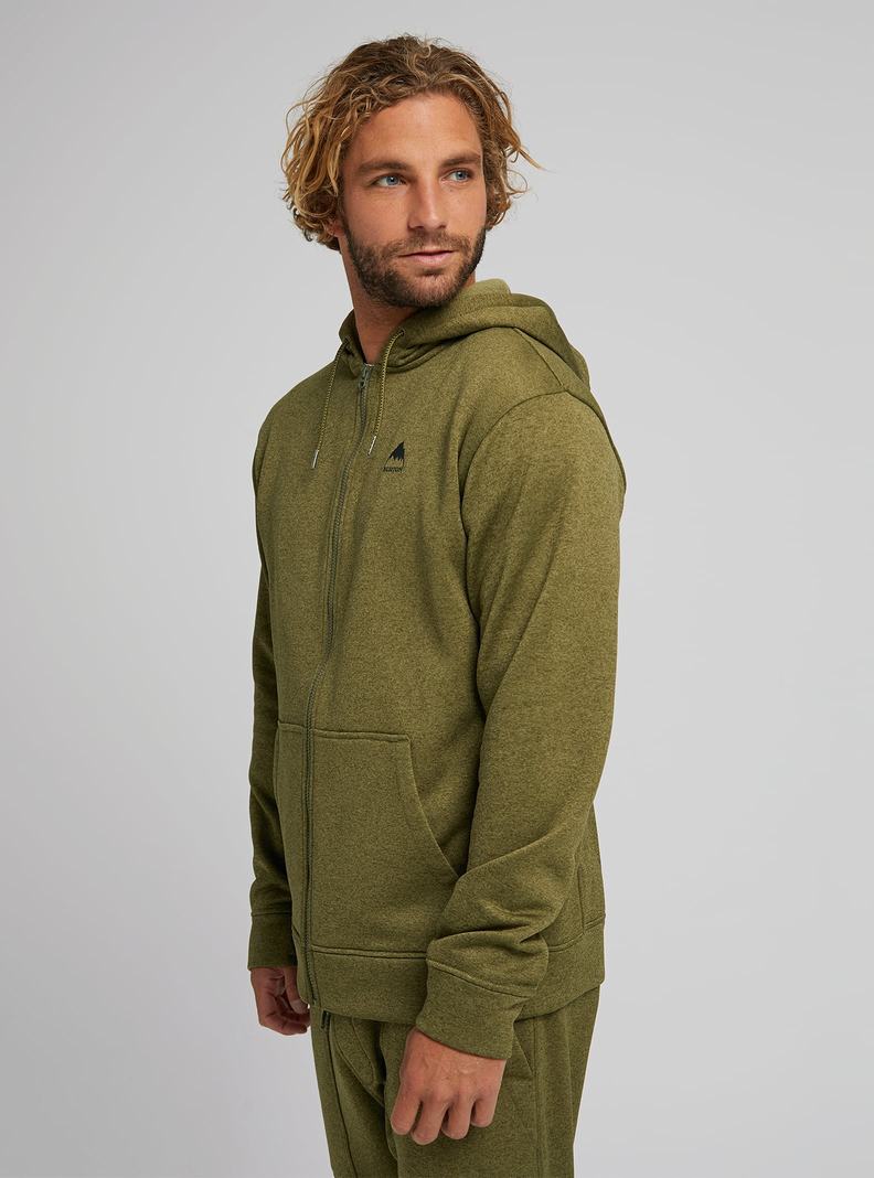Sweats Burton Oak Full-Zip Hoodie Homme Vert Olive | 319645-QTJ