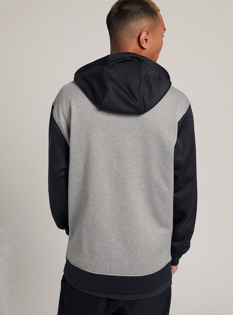 Sweats Burton Oak Full-Zip Hoodie Homme Grise Noir | 625307-YIW