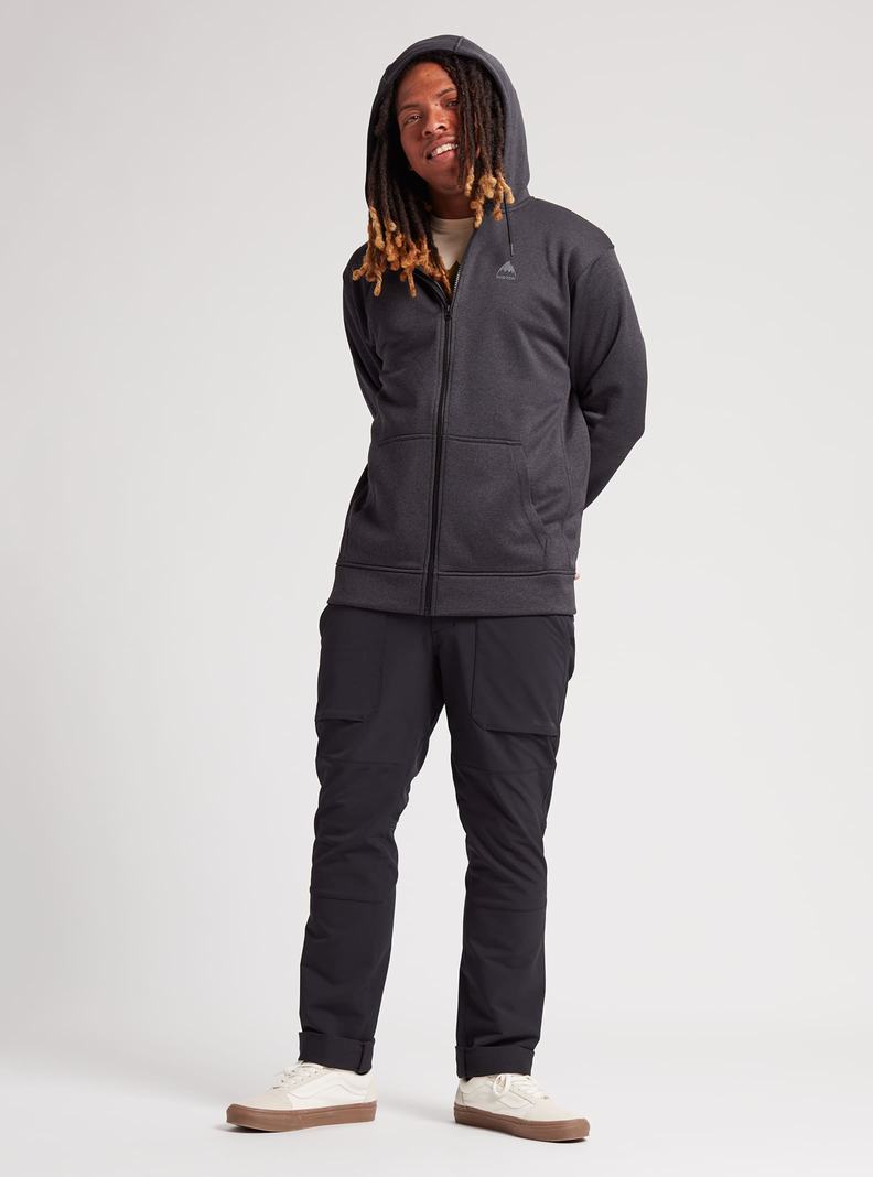 Sweats Burton Oak Full-Zip Hoodie Homme Noir | 685427-FKG