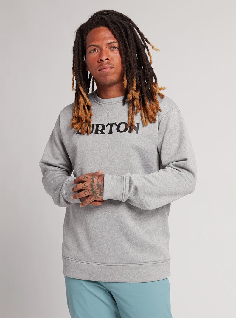Sweats Burton Oak Pullover Crew Homme Grise | 194285-BCQ