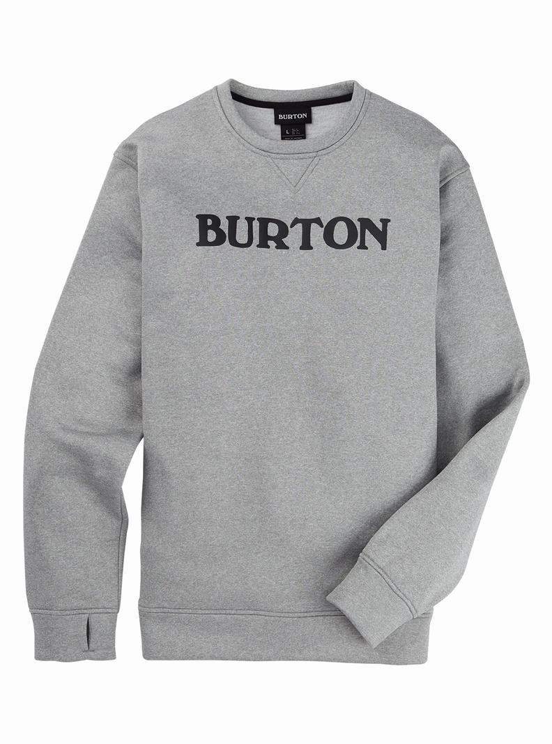 Sweats Burton Oak Pullover Crew Homme Grise | 194285-BCQ