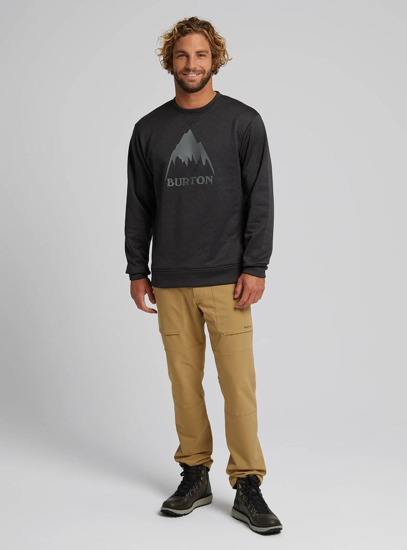 Sweats Burton Oak Pullover Crew Homme Noir | 674109-MOZ