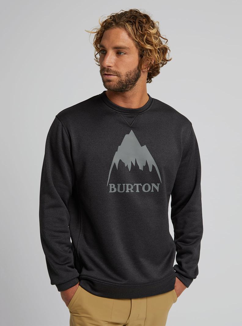 Sweats Burton Oak Pullover Crew Homme Noir | 674109-MOZ