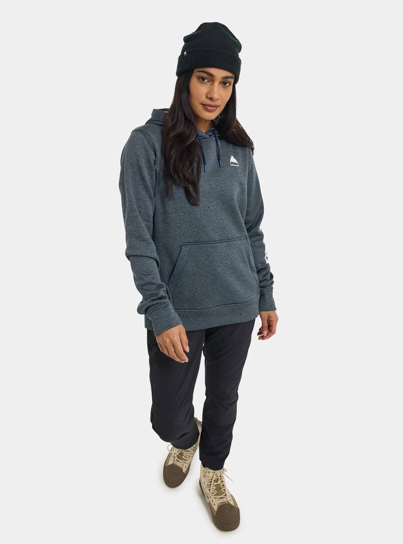 Sweats Burton Oak Pullover Hoodie Femme Bleu | 139208-NFG