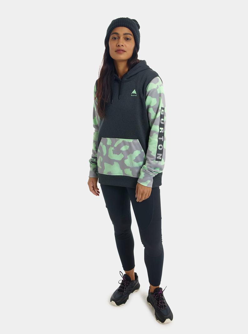 Sweats Burton Oak Pullover Hoodie Femme Noir Rose | 156094-KUR