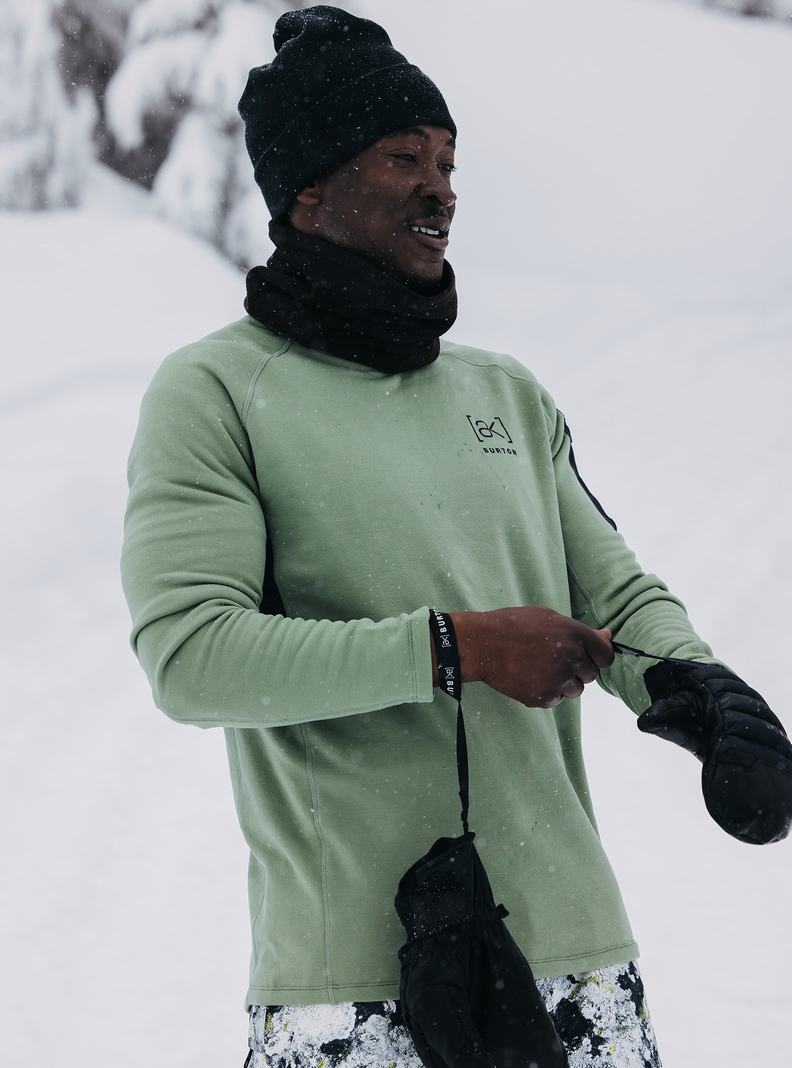 Sweats Burton [ak] Baker Power Stretch® Fleece Crewneck Homme Vert | 905271-FTJ