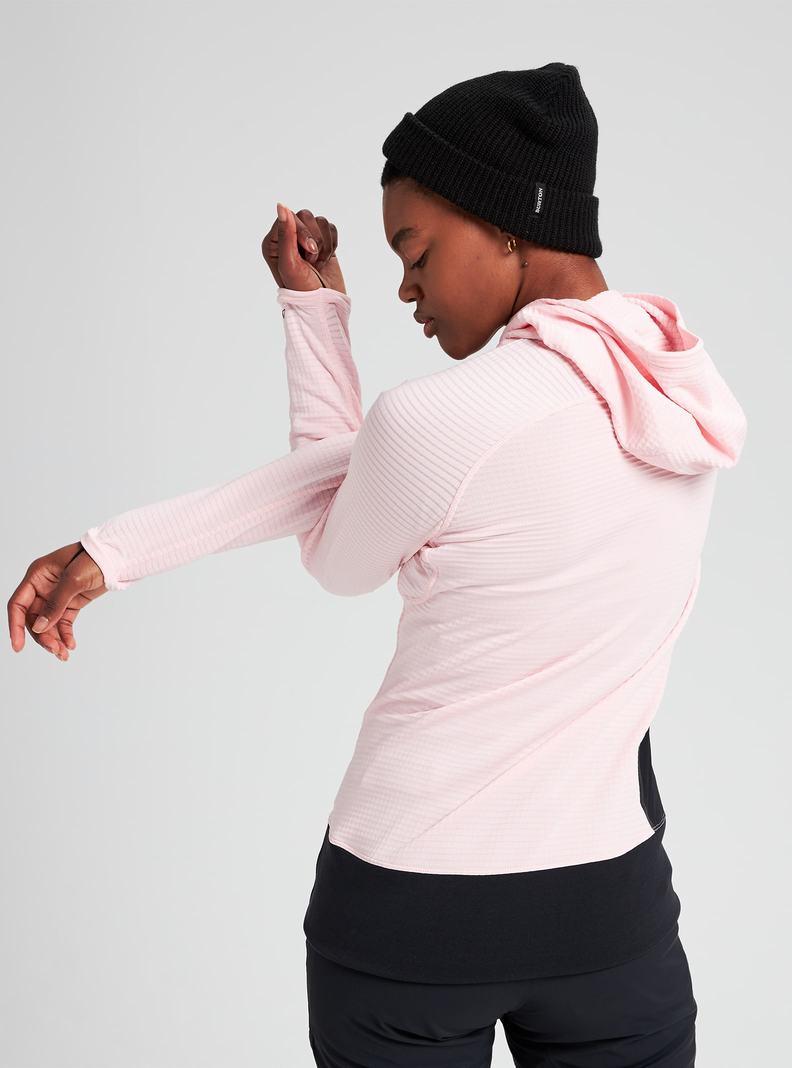 Sweats Burton [ak] Helium Power Grid™ Pullover Fleece Femme Rose | 510648-KCM