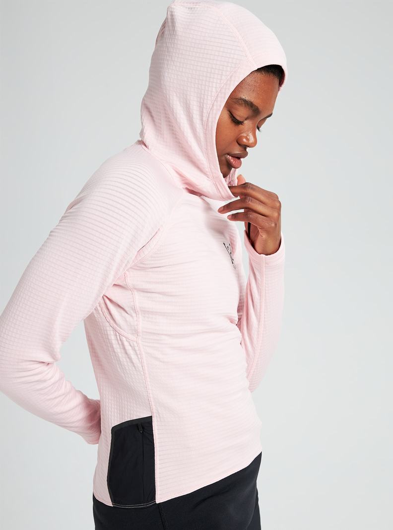 Sweats Burton [ak] Helium Power Grid™ Pullover Fleece Femme Rose | 510648-KCM