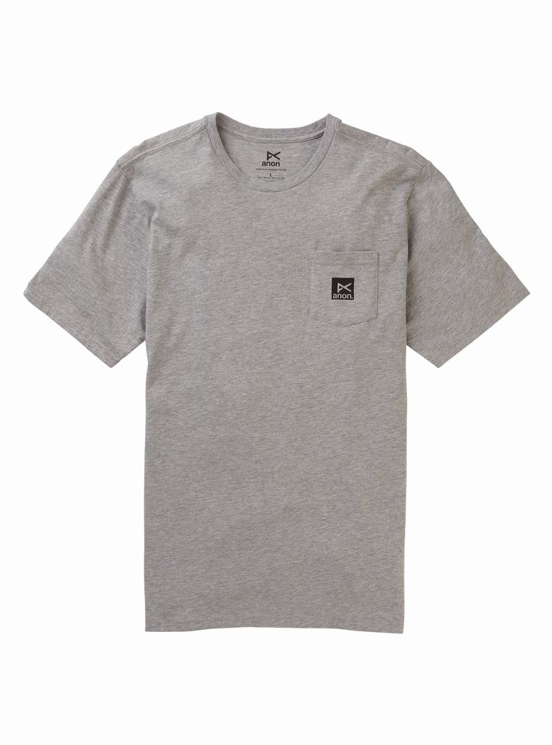 T-shirts Burton Anon Corta Sleeve Pocket Homme Grise | 483912-YJG
