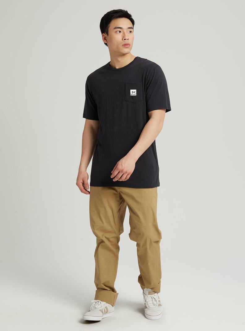 T-shirts Burton Anon Corta Sleeve Pocket Femme Noir | 541978-ZOT