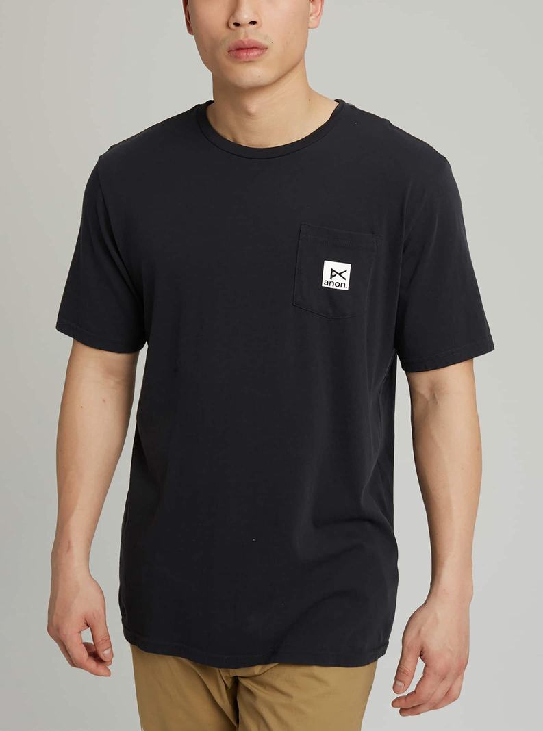 T-shirts Burton Anon Corta Sleeve Pocket Femme Noir | 541978-ZOT