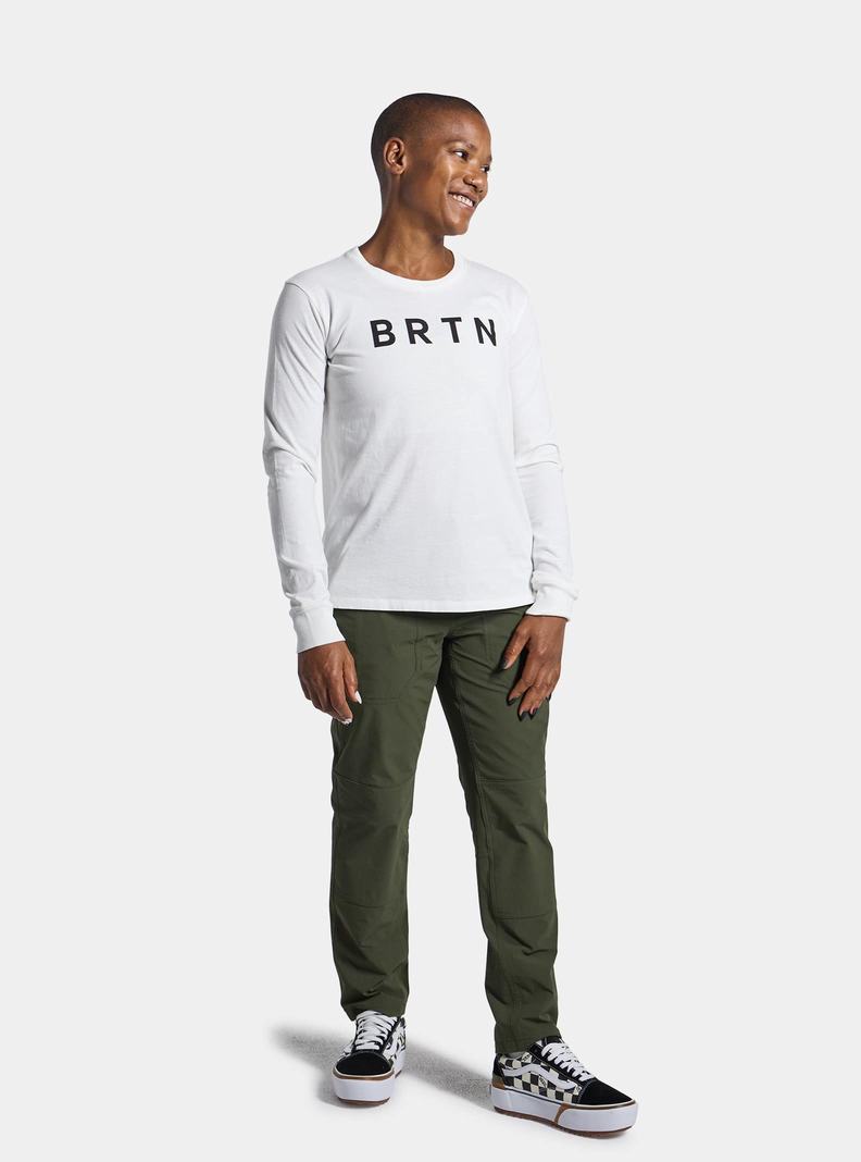 T-shirts Burton BRTN Long Sleeve Femme Blanche | 632584-XWP