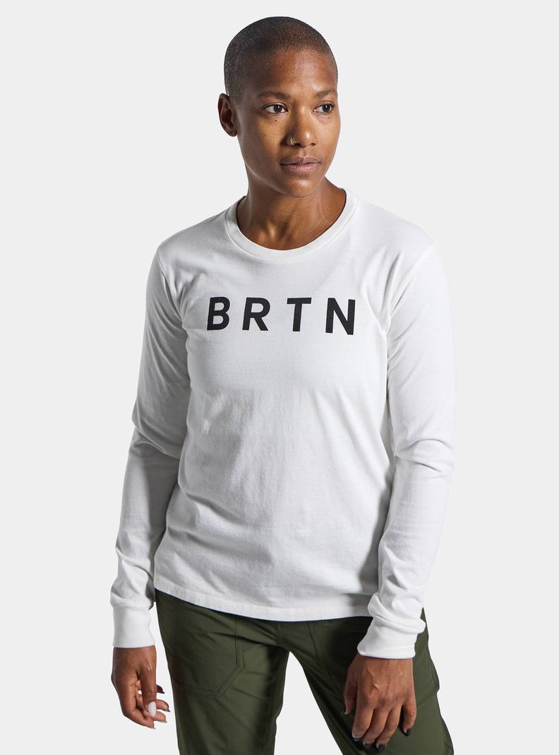 T-shirts Burton BRTN Long Sleeve Femme Blanche | 632584-XWP