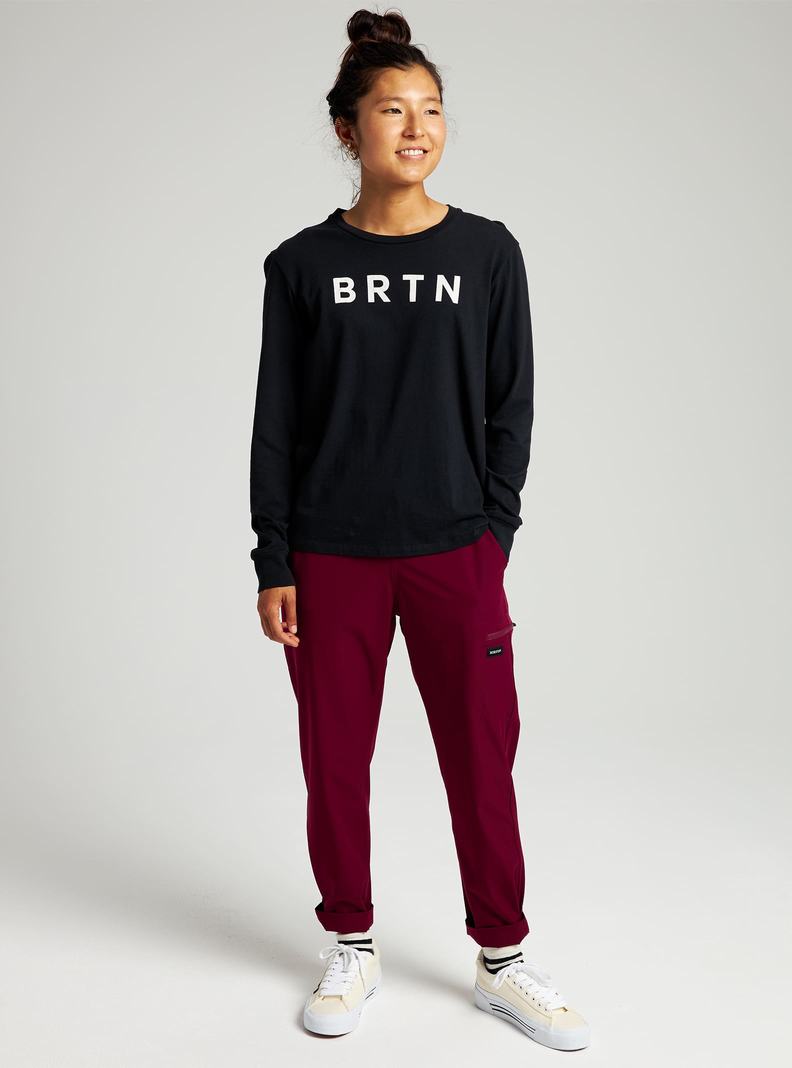 T-shirts Burton BRTN Long Sleeve Femme Noir | 064891-PQS