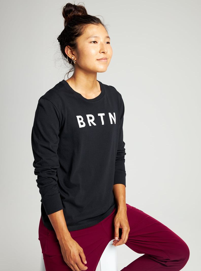 T-shirts Burton BRTN Long Sleeve Femme Noir | 064891-PQS