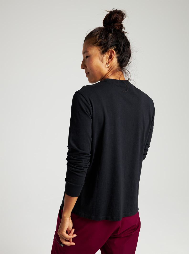 T-shirts Burton BRTN Long Sleeve Femme Noir | 064891-PQS