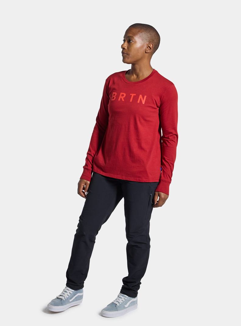 T-shirts Burton BRTN Long Sleeve Femme Rouge | 273410-RVA