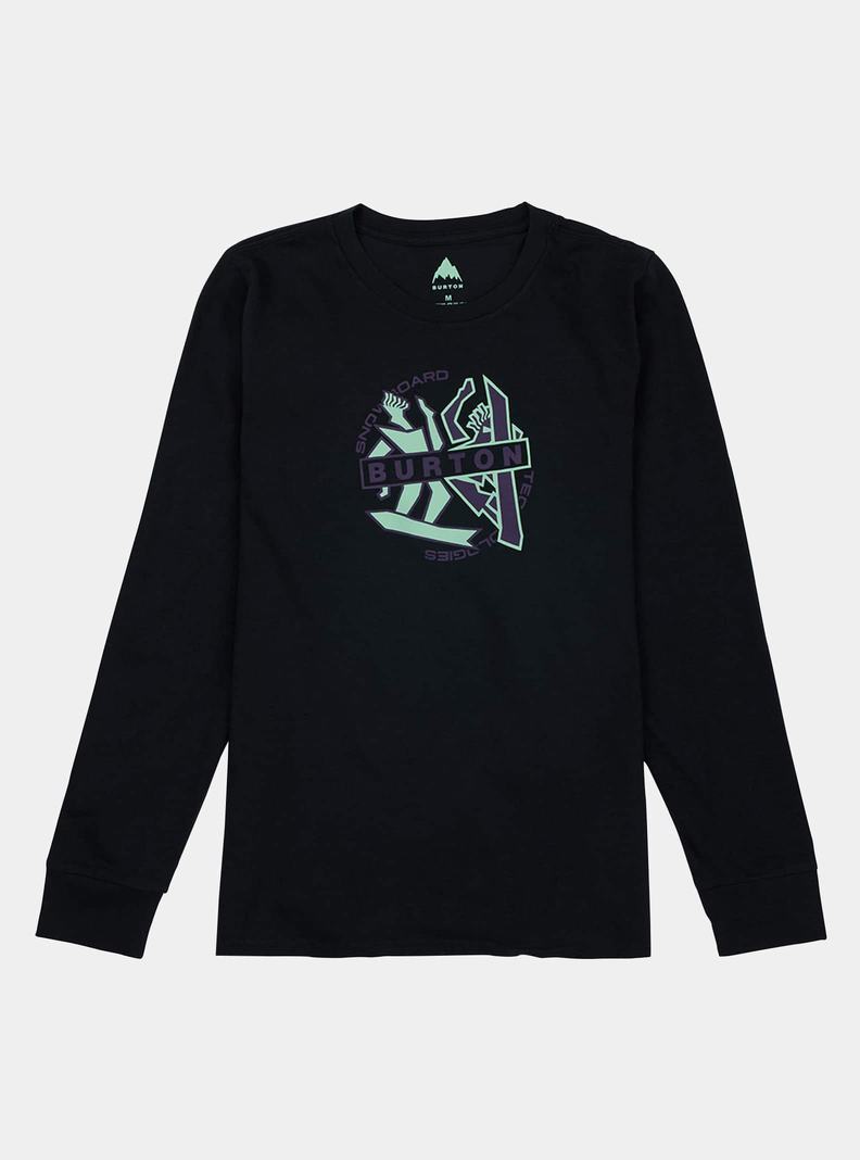 T-shirts Burton Beal Long Sleeve Enfant Noir | 541697-WGZ