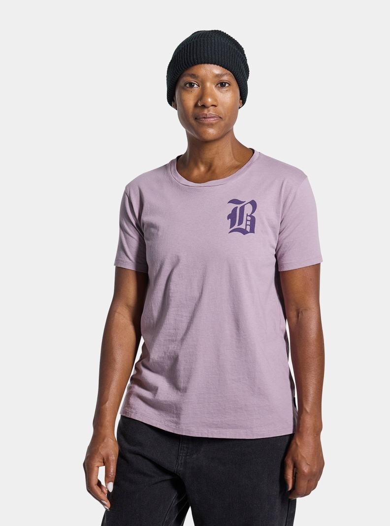 T-shirts Burton Bradner Corta Sleeve Femme Lavande | 640823-REX